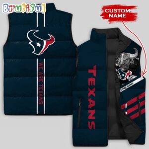 Houston Texans NFL Style Sleeveless Puffer Jacket For Fans