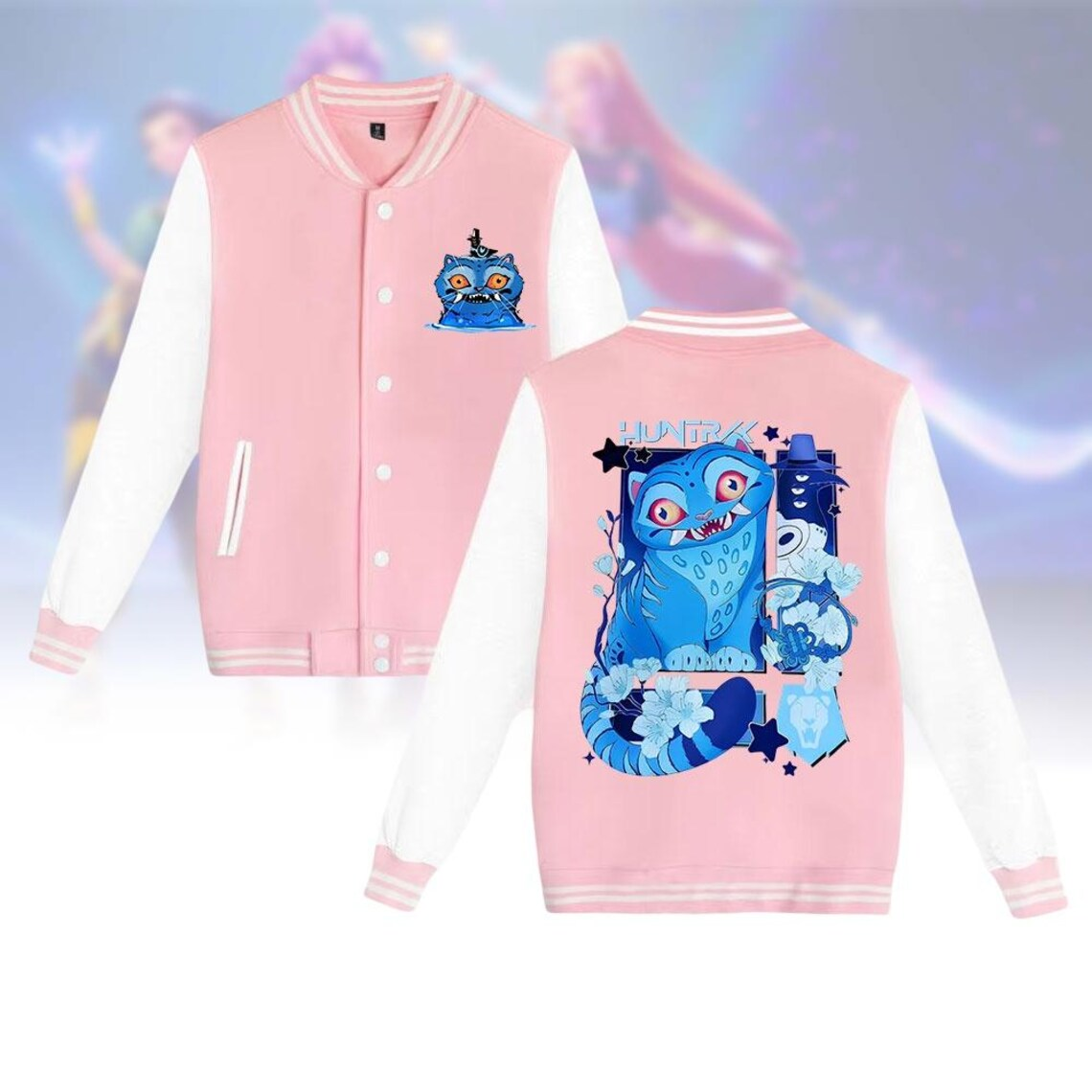 Huntrix K-Pop Demon Hunters Derpy Tiger Movies Style Baseball Jacket For Fans