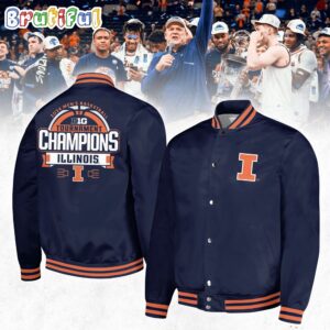 Illinois Fighting Illini NCAA Style Baseball Jacket For Fans