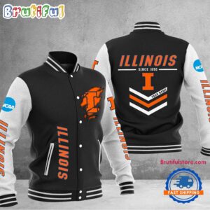 Illinois Fighting Illini NCAA Style Baseball Jacket For Fans