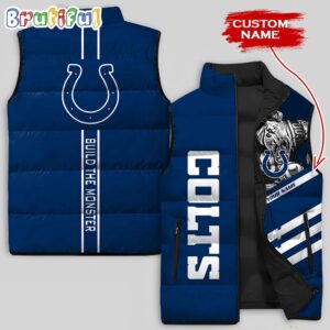 Indianapolis Colts NFL Style Sleeveless Puffer Jacket For Fans