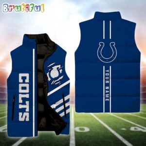 Indianapolis Colts NFL Style Sleeveless Puffer Jacket For Fans