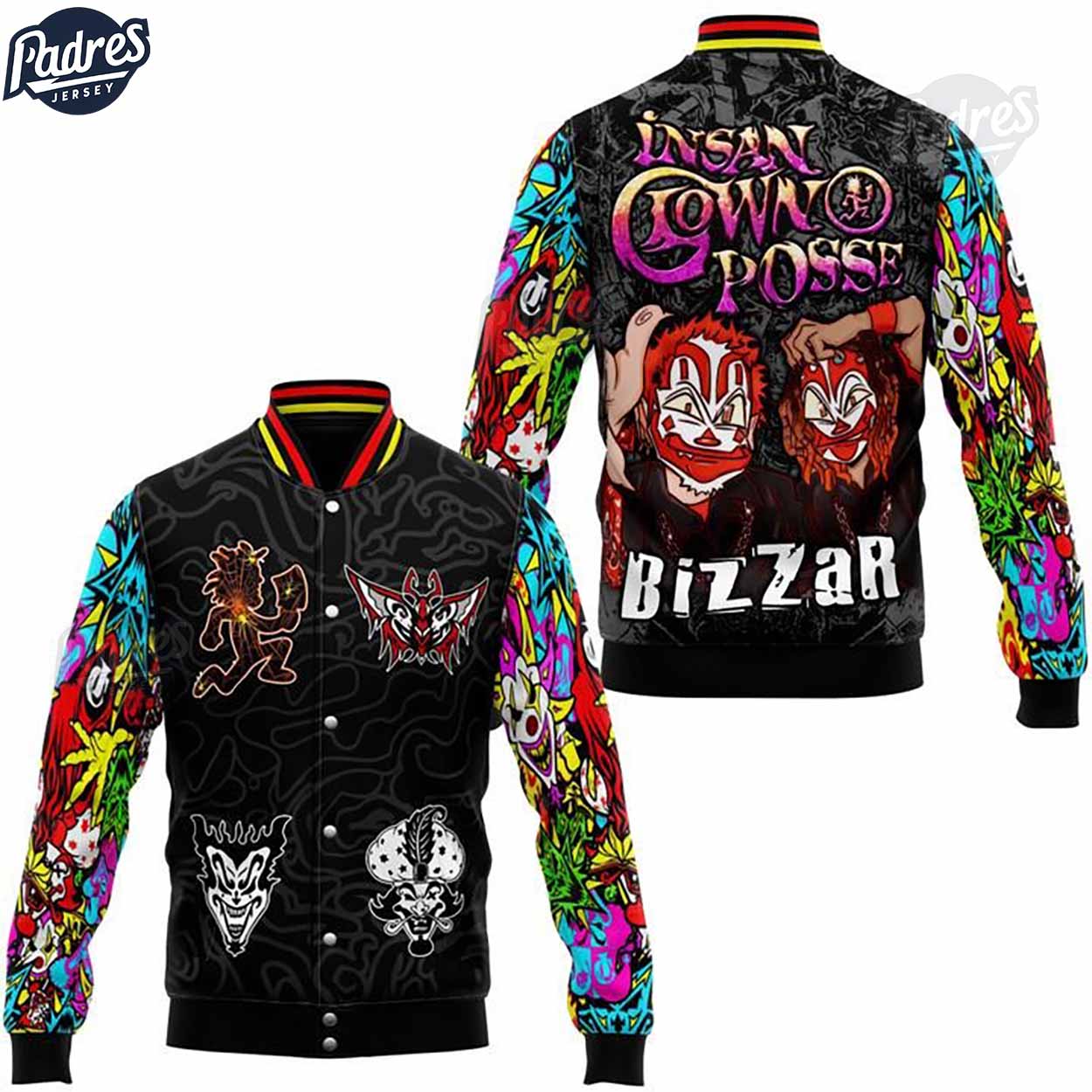 Insane Clown Posse Music Style Baseball Jacket For Fans