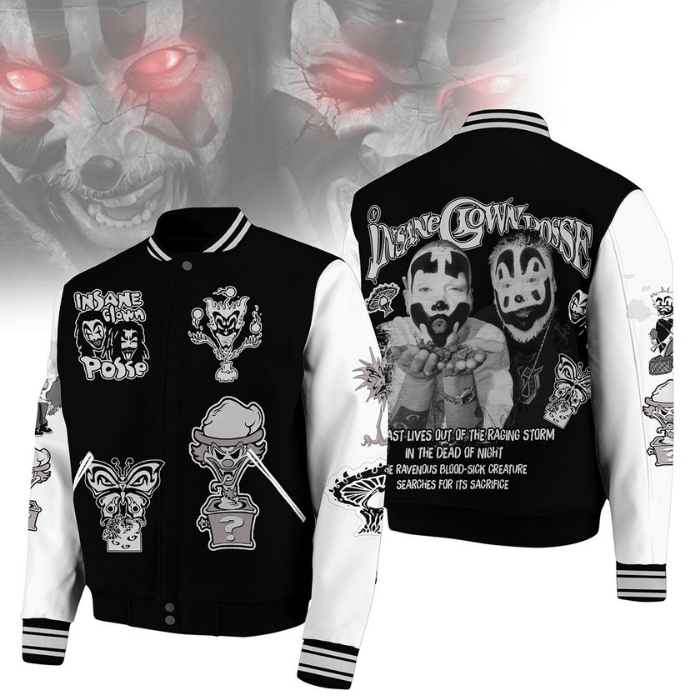 Insane Clown Posse Music Style Baseball Jacket For Fans