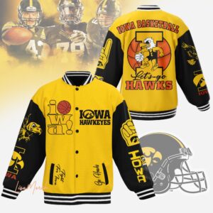 Iowa Hawkeyes NCAA Style Baseball Jacket For Fans