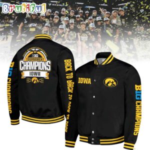 Iowa Hawkeyes NCAA Style Baseball Jacket For Fans