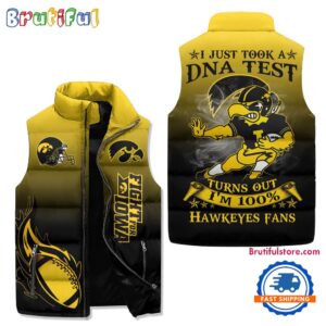 Iowa Hawkeyes NCAA Style Sleeveless Puffer Jacket For Fans