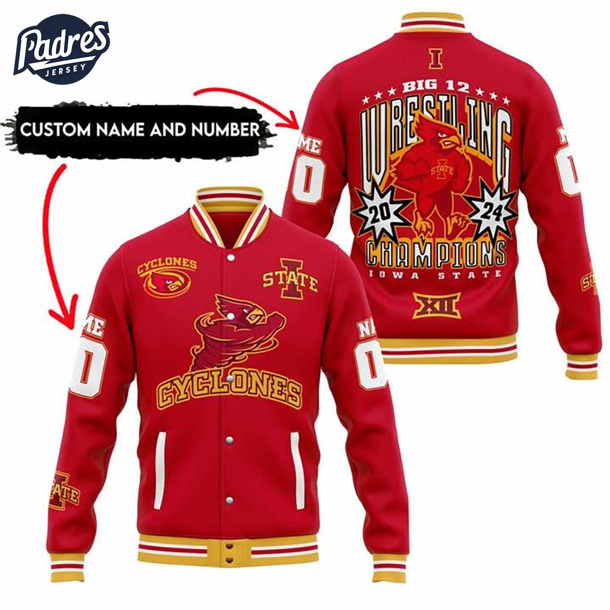 Iowa State Cyclones NCAA Style Baseball Jacket For Fans