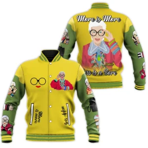 Iris Apfel Style Baseball Jacket For Fans