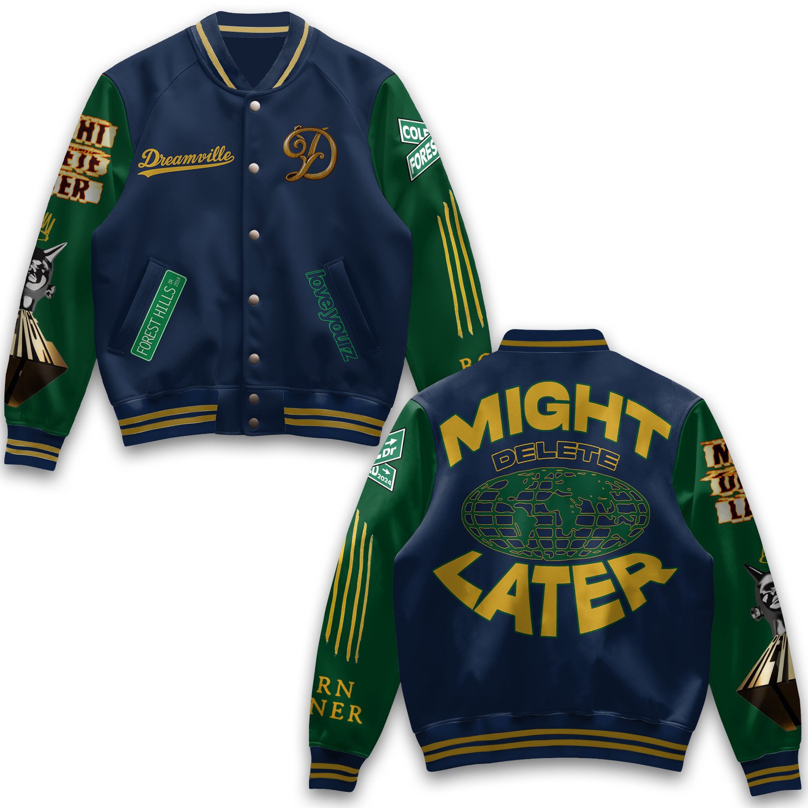 J. Cole Music Style Baseball Jacket For Fans