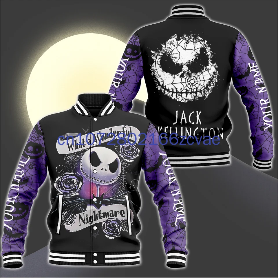 Jack Skellington Movies Style Baseball Jacket For Fans