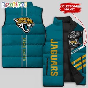 Jacksonville Jaguars NFL Style Sleeveless Puffer Jacket For Fans