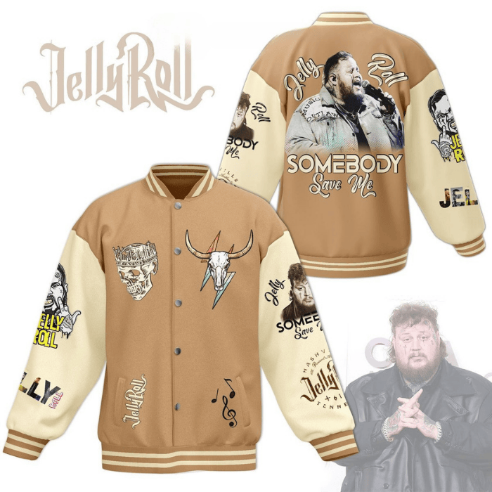 Jelly Roll Music Style Baseball Jacket For Fans