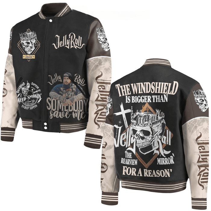 Jelly Roll Music Style Baseball Jacket For Fans