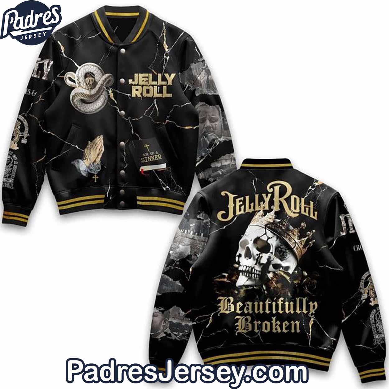 Jelly Roll Music Style Baseball Jacket For Fans
