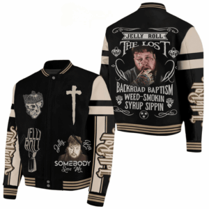 Jelly Roll Music Style Baseball Jacket For Fans