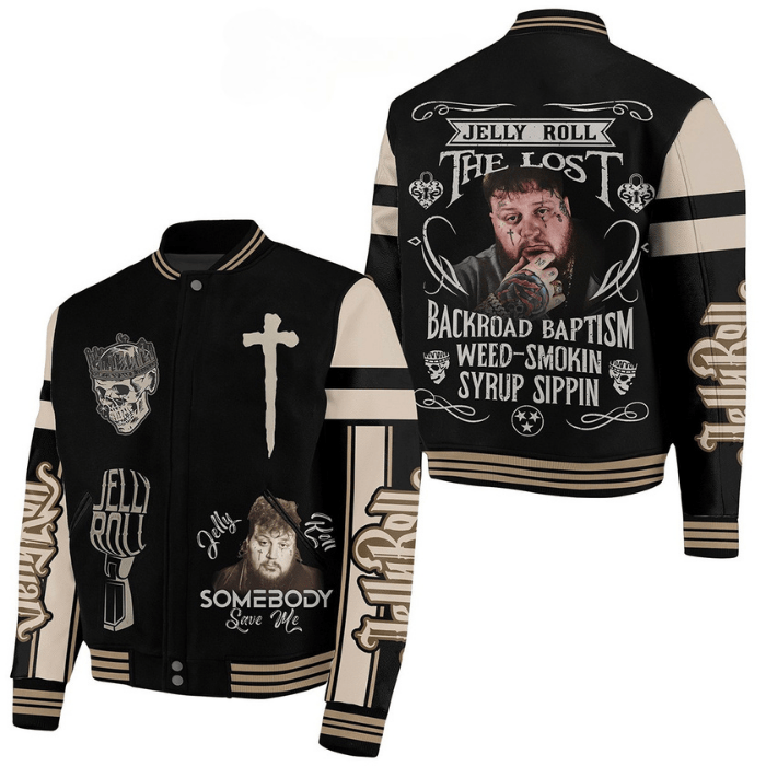 Jelly Roll Music Style Baseball Jacket For Fans