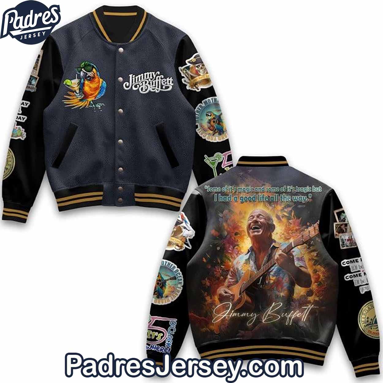 Jimmy Buffett Music Style Baseball Jacket For Fans