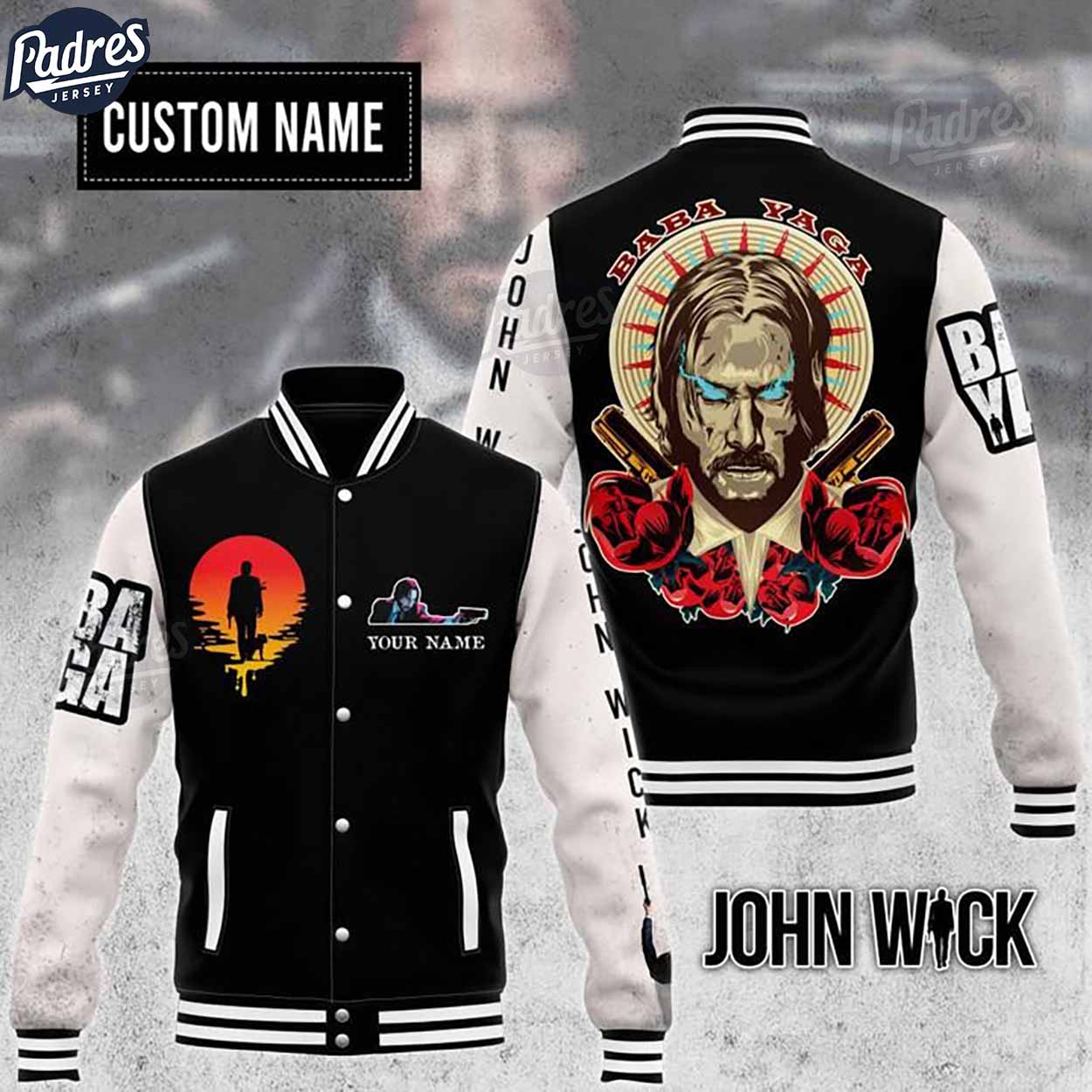 John Wick Movies Style Baseball Jacket For Fans