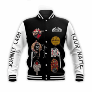 Johnny Cash Music Style Baseball Jacket For Fans