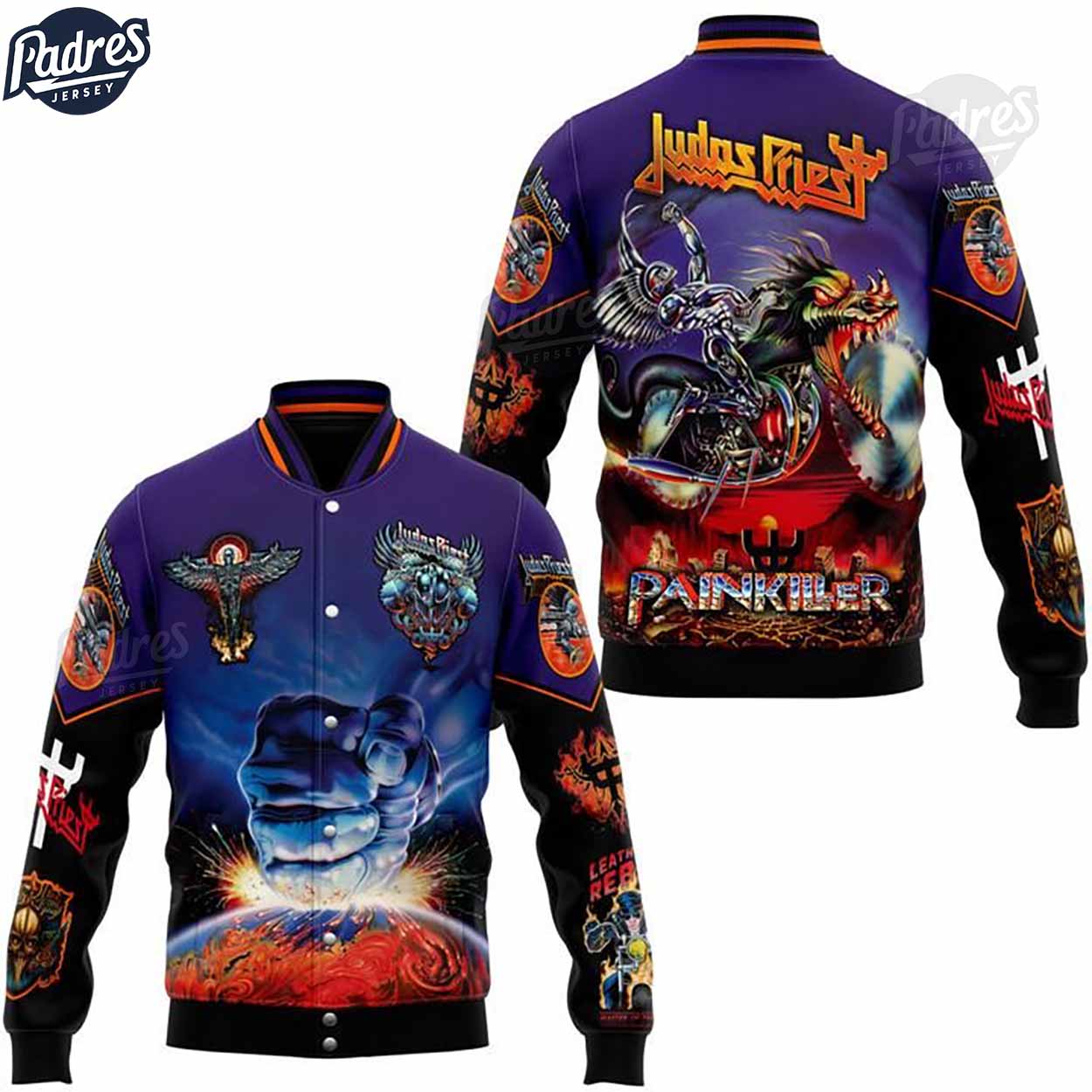 Judas Priest Music Style Baseball Jacket For Fans