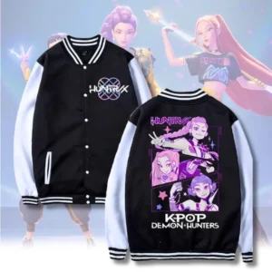 K-Pop Huntrix Demon Hunters Movies Style Baseball Jacket For Fans