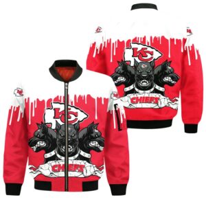 Kansas City Chiefs 3 Heads Cerberus Style Bomber Jacket For Fans
