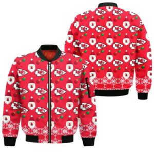 Kansas City Chiefs Christmas Pattern Santa Clause Style Bomber Jacket For Fans