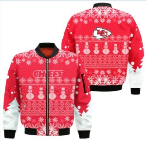Kansas City Chiefs Christmas Pine Style Bomber Jacket For Fans