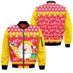 Kansas City Chiefs Christmas Santa Claus Style Bomber Jacket For Fans
