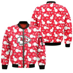 Kansas City Chiefs Christmas Snowman Style Bomber Jacket For Fans
