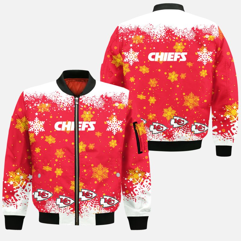 Kansas City Chiefs Christmas Style Bomber Jacket For Fans