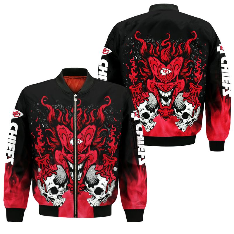 Kansas City Chiefs Clown Halloween Style Bomber Jacket For Fans