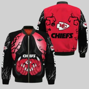 Kansas City Chiefs Death Halloween Style Bomber Jacket For Fans