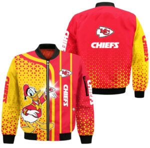 Kansas City Chiefs Donald Duck Style Bomber Jacket For Fans