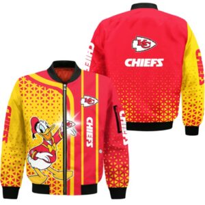 Kansas City Chiefs Donald Duck Style Bomber Jacket For Fans