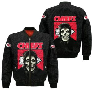 Kansas City Chiefs Halloween Misfit Style Bomber Jacket For Fans