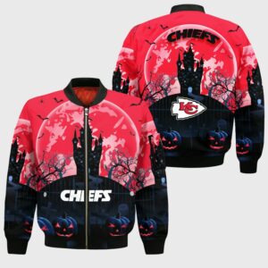Kansas City Chiefs Halloween Style Bomber Jacket For Fans