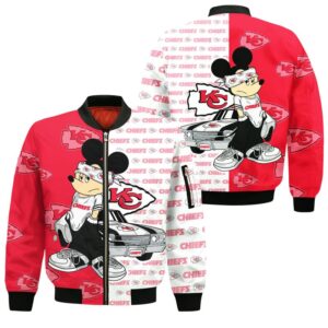 Kansas City Chiefs Mickey Style Bomber Jacket For Fans