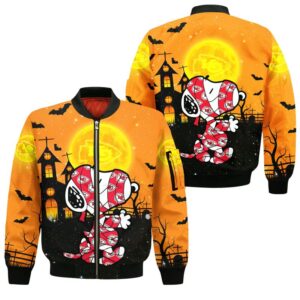 Kansas City Chiefs Mummy Snoopy Halloween Style Bomber Jacket For Fans