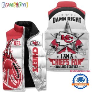 Kansas City Chiefs NFL Style Sleeveless Puffer Jacket For Fans