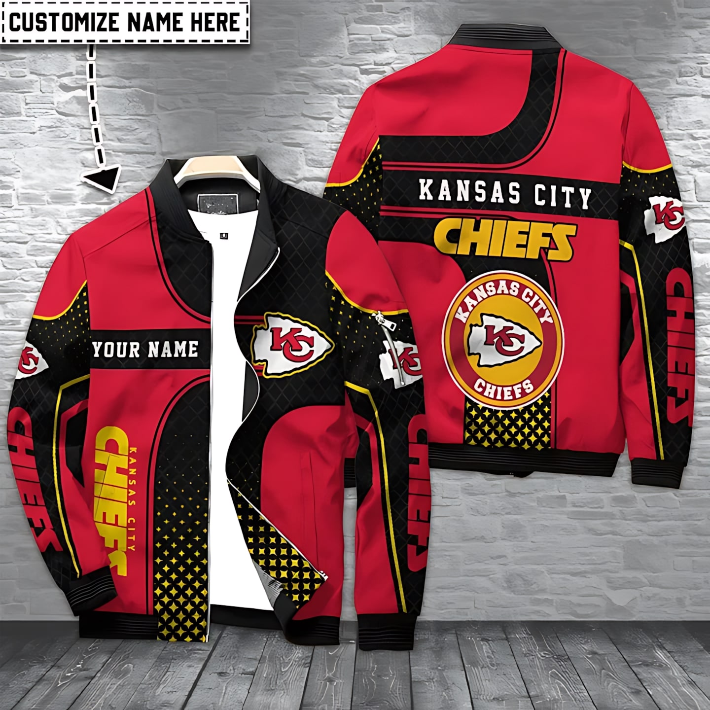 Kansas City Chiefs Style Bomber Jacket For Fans