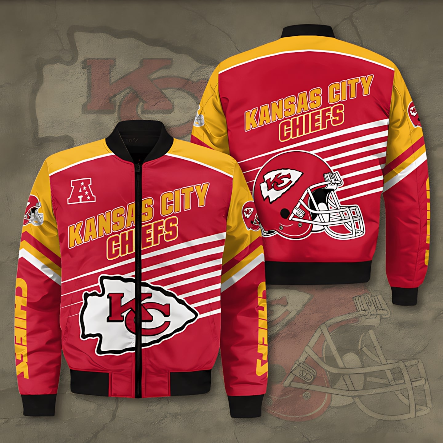 Kansas City Chiefs Style Bomber Jacket For Fans