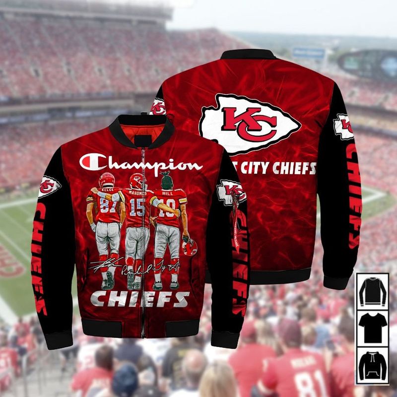 Kansas City Chiefs Style Bomber Jacket For Fans