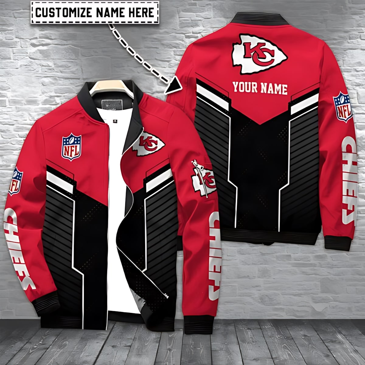 Kansas City Chiefs Style Bomber Jacket For Fans