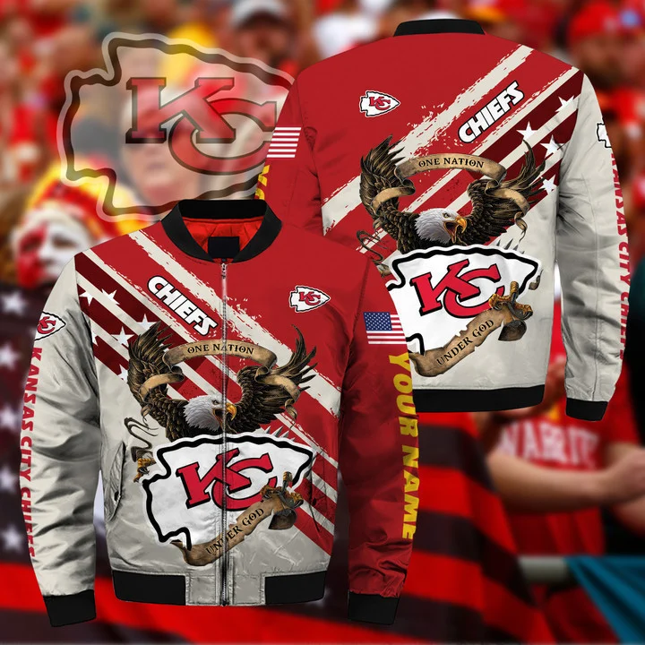 Kansas City Chiefs Style Bomber Jacket For Fans
