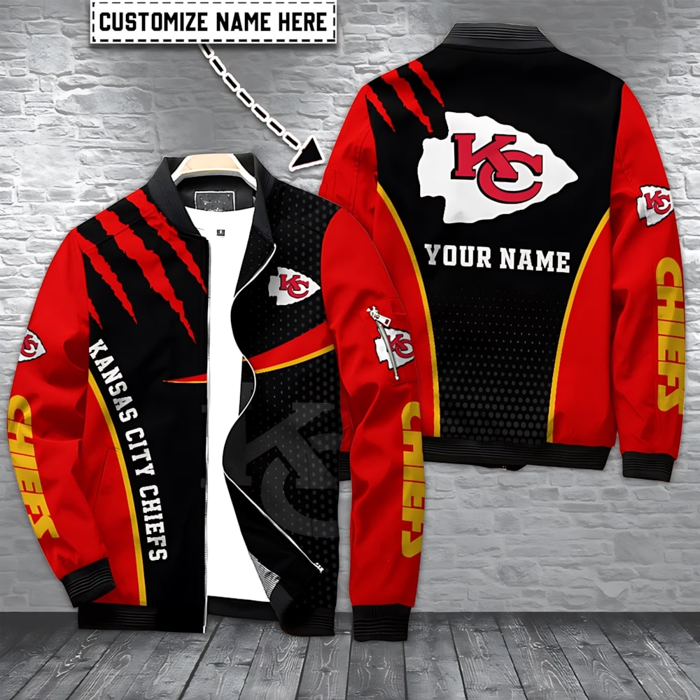 Kansas City Chiefs Style Bomber Jacket For Fans
