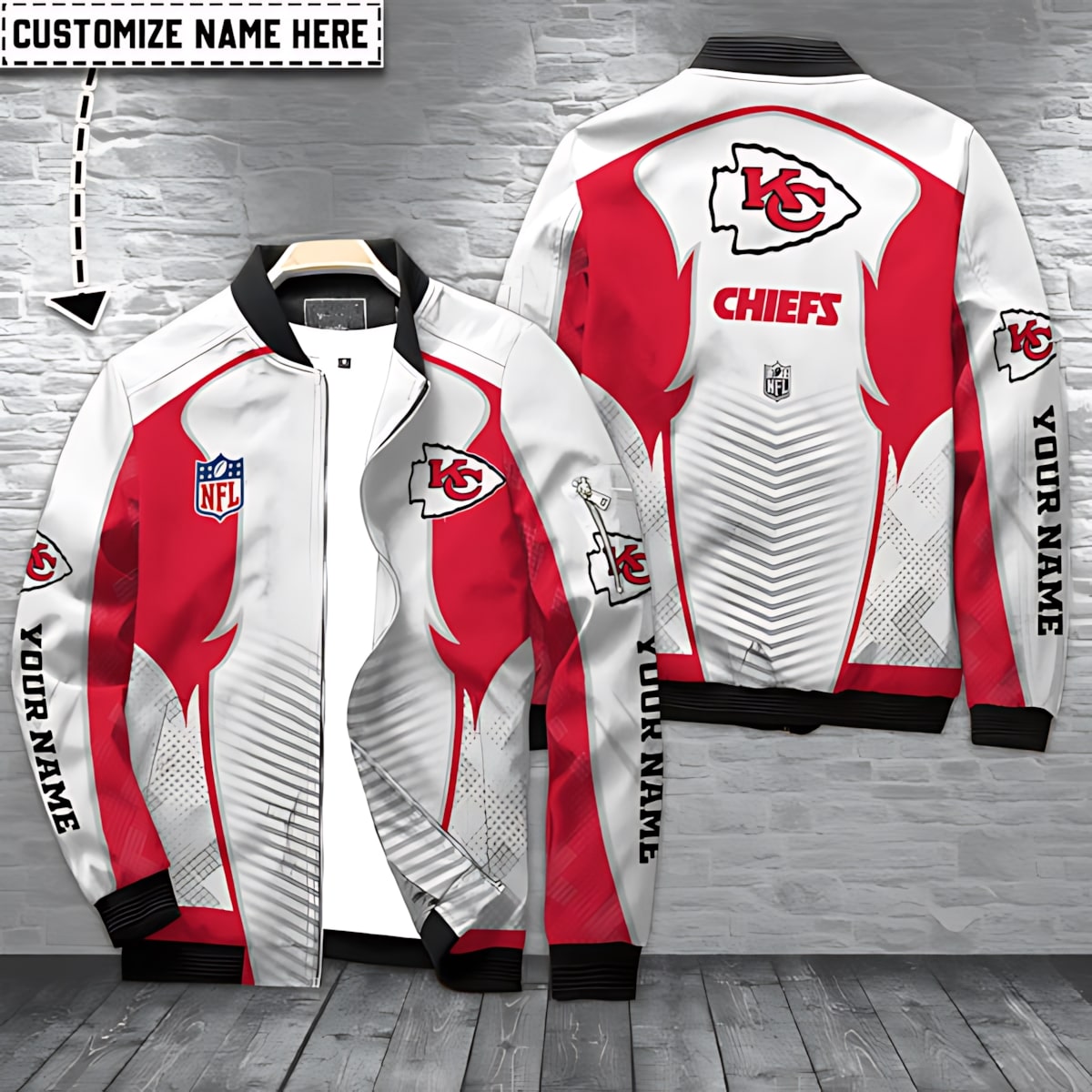 Kansas City Chiefs Style Bomber Jacket For Fans