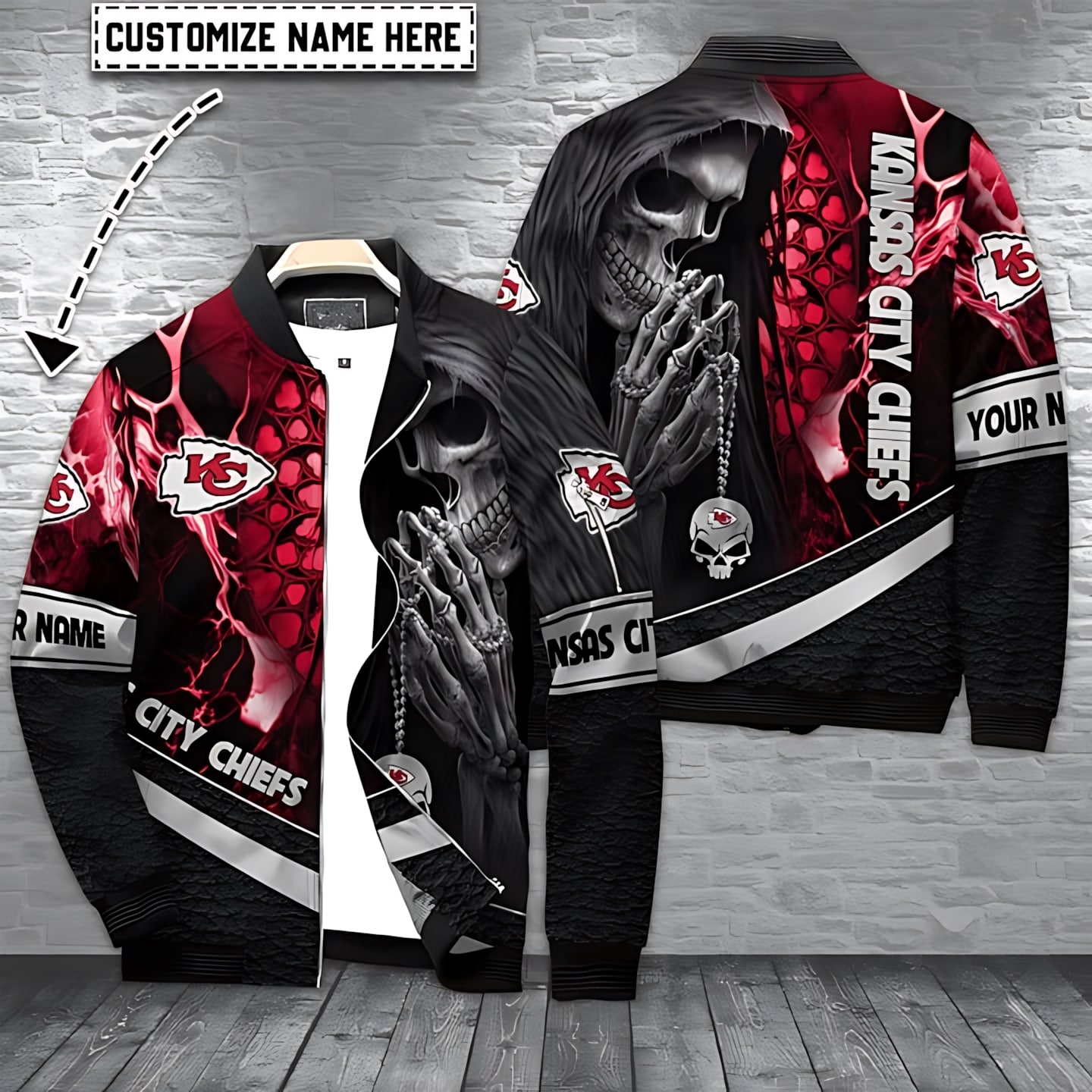 Kansas City Chiefs Style Bomber Jacket For Fans