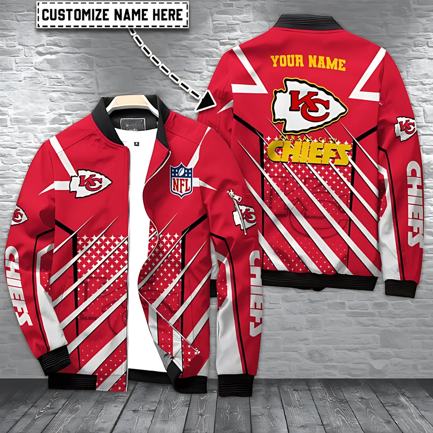 Kansas City Chiefs Style Bomber Jacket For Fans